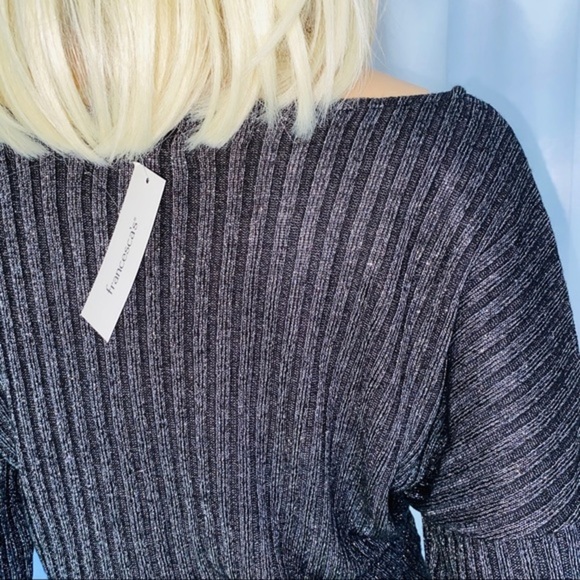 Shimmery ribbed twist front top - Picture 10 of 14